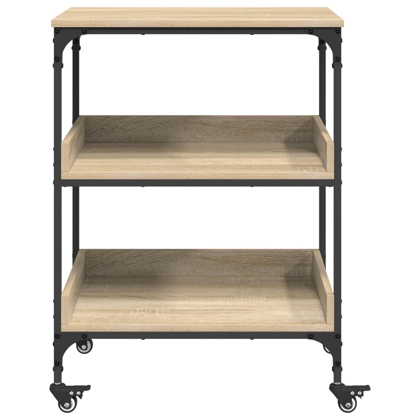 Keuken Trolley Sonoma Eiken 60 x 41 x 80,5 cm Bewerkt hout is nu te koop bij PeponiXL, paradijselijk wonen!