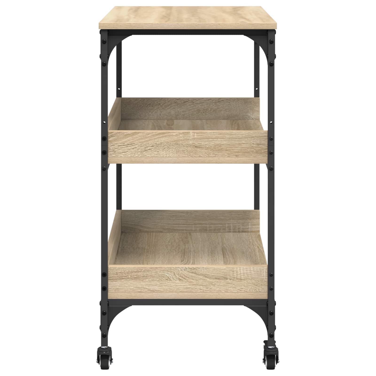 Keuken Trolley Sonoma Eiken 60 x 41 x 80,5 cm Bewerkt hout is nu te koop bij PeponiXL, paradijselijk wonen!