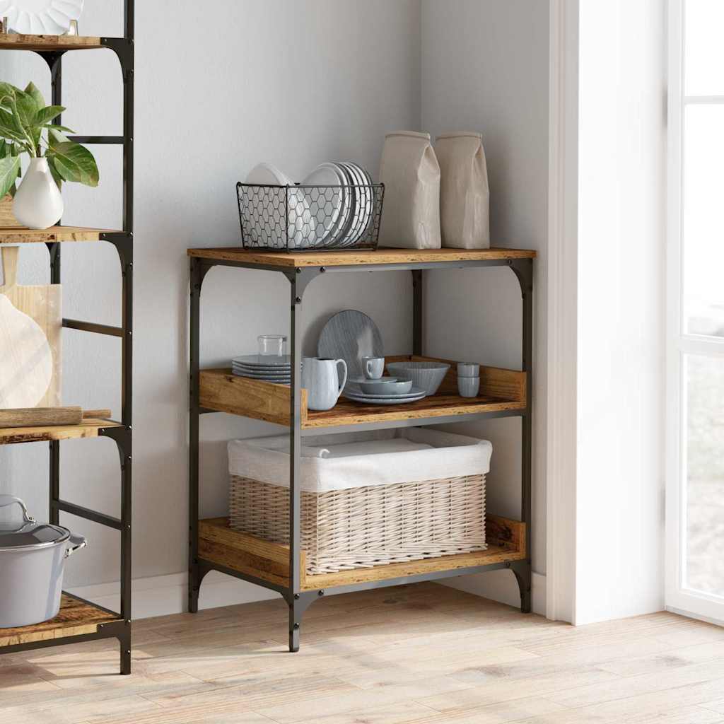 Keuken Trolley Oud Hout 60 x 41 x 80.5 cm Bewerkt hout is nu te koop bij PeponiXL, paradijselijk wonen!