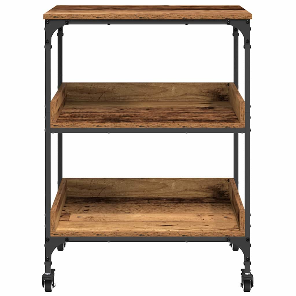 Keuken Trolley Oud Hout 60 x 41 x 80.5 cm Bewerkt hout is nu te koop bij PeponiXL, paradijselijk wonen!