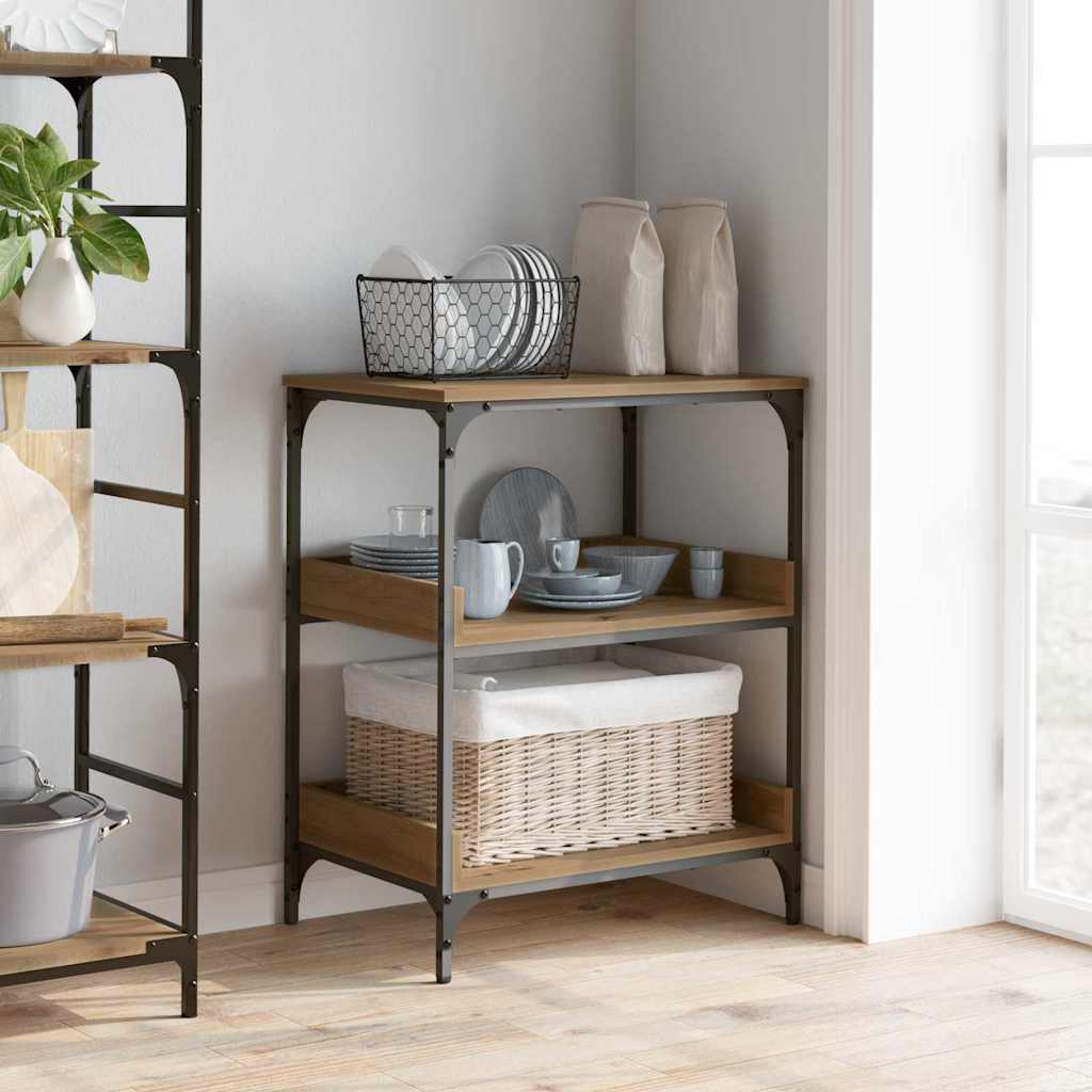 Keuken Trolley Artisan Eiken 60 x 41 x 80.5 cm Bewerkt hout is nu te koop bij PeponiXL, paradijselijk wonen!