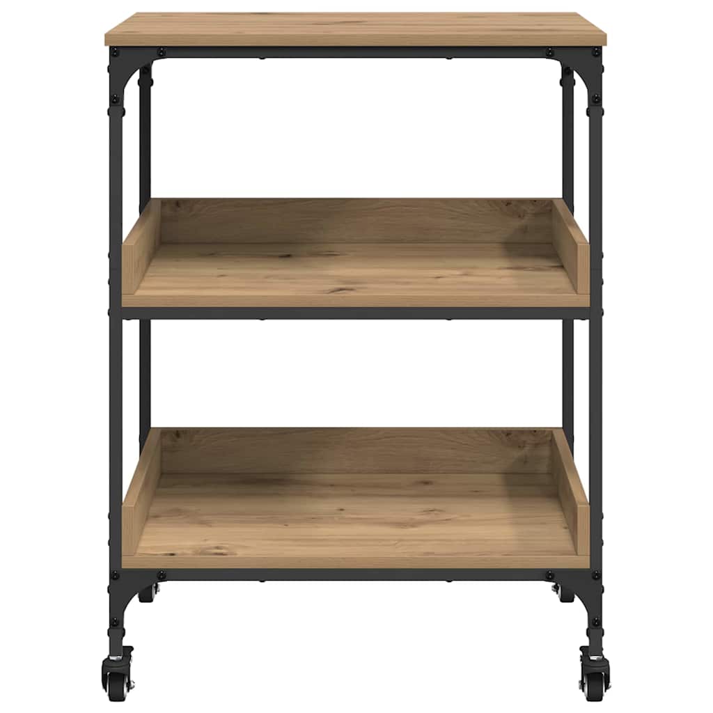 Keuken Trolley Artisan Eiken 60 x 41 x 80.5 cm Bewerkt hout is nu te koop bij PeponiXL, paradijselijk wonen!