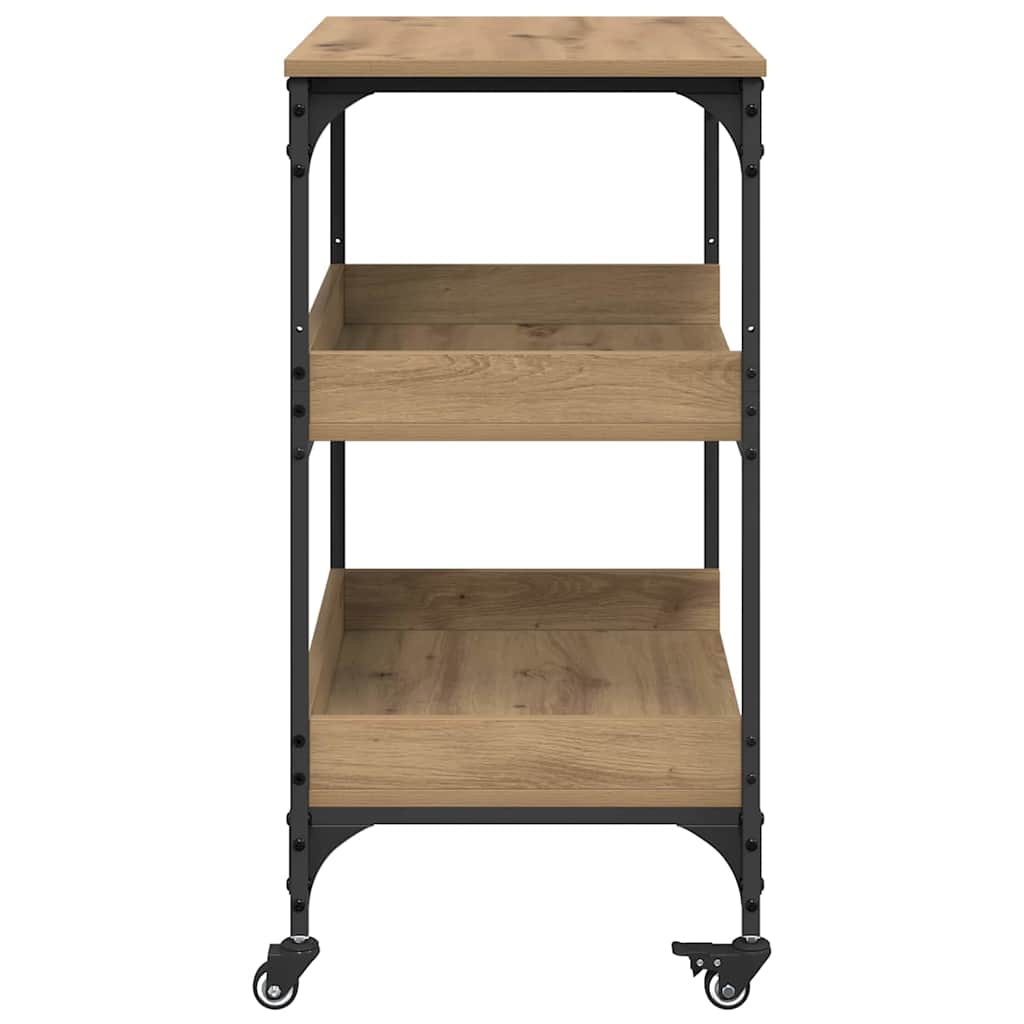 Keuken Trolley Artisan Eiken 60 x 41 x 80.5 cm Bewerkt hout is nu te koop bij PeponiXL, paradijselijk wonen!