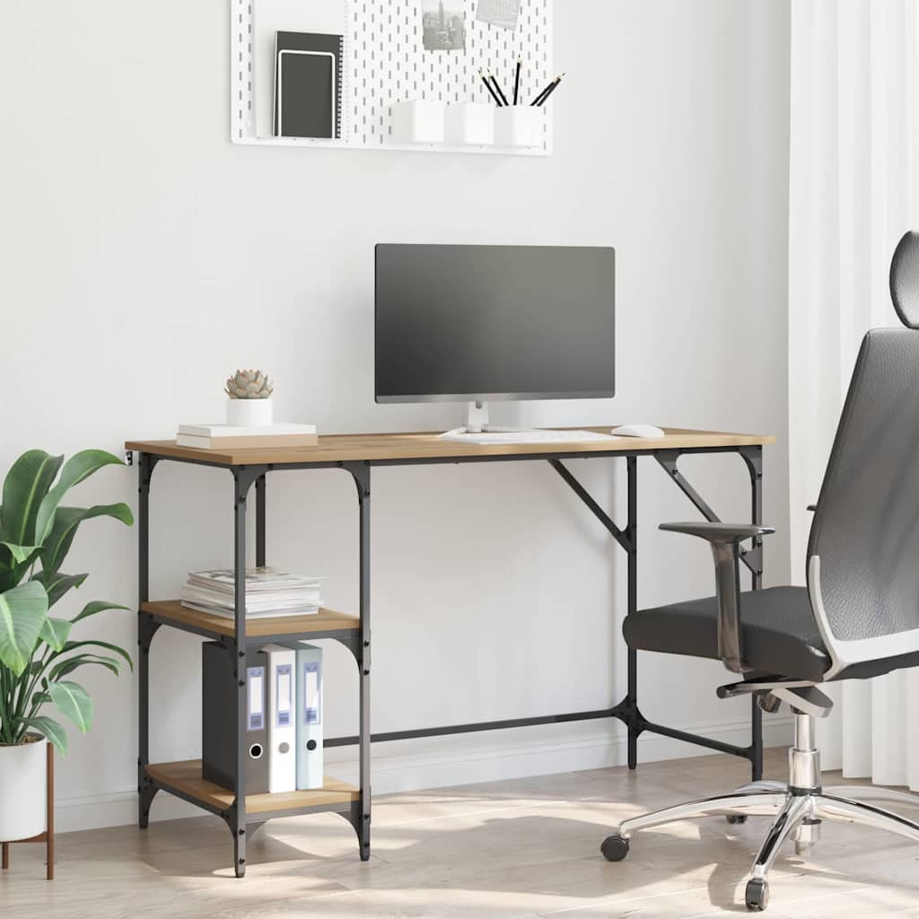 Bureau Artisan Eiken 120 x 50 x 75 cm Bewerkt hout is nu te koop bij PeponiXL, paradijselijk wonen!