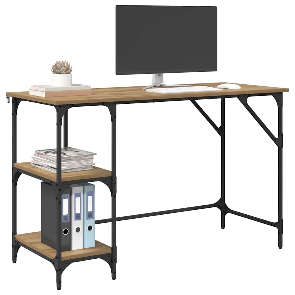 Bureau Artisan Eiken 120 x 50 x 75 cm Bewerkt hout is nu te koop bij PeponiXL, paradijselijk wonen!