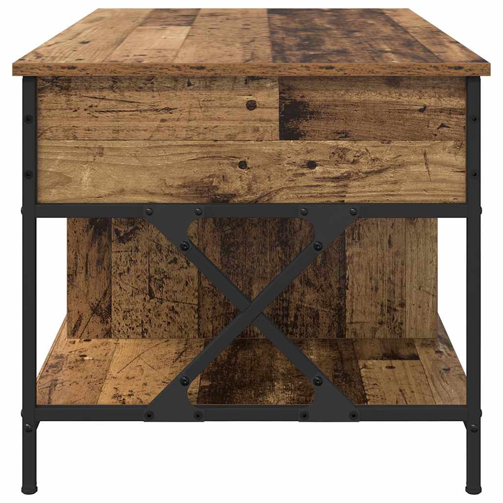 Salontafel Oud Hout 100 x 55 x 48.5 cm Bewerkt hout is nu te koop bij PeponiXL, paradijselijk wonen!
