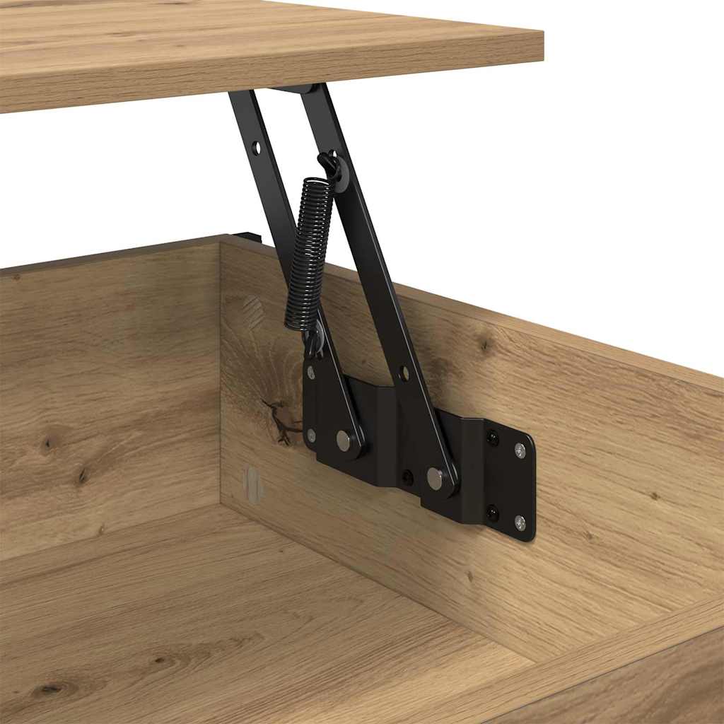 Salontafel Artisan Eiken 100 x 55 x 48.5 cm Bewerkt hout is nu te koop bij PeponiXL, paradijselijk wonen!