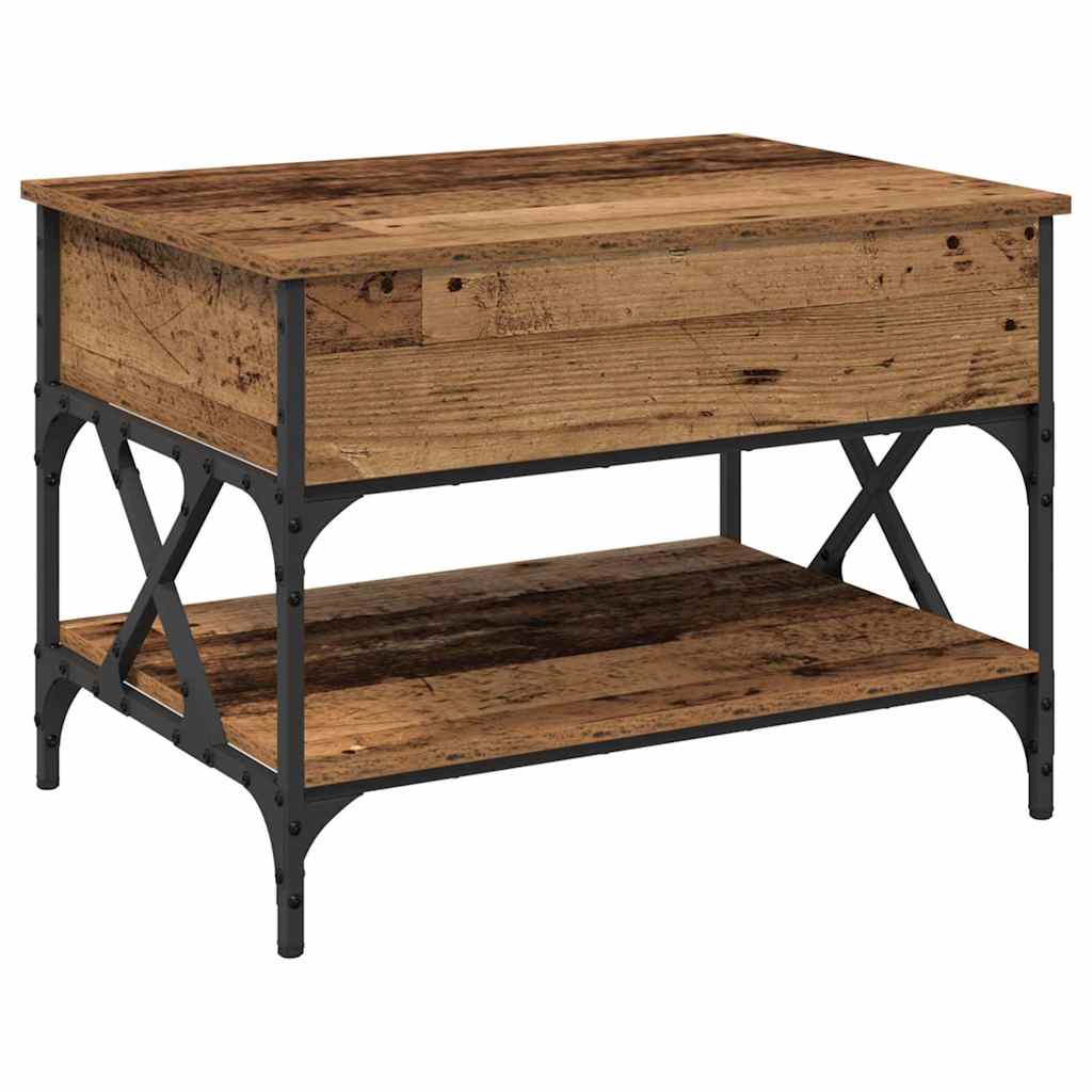 Salontafel Oud Hout 70x50x50cm Bewerkt hout is nu te koop bij PeponiXL, paradijselijk wonen!