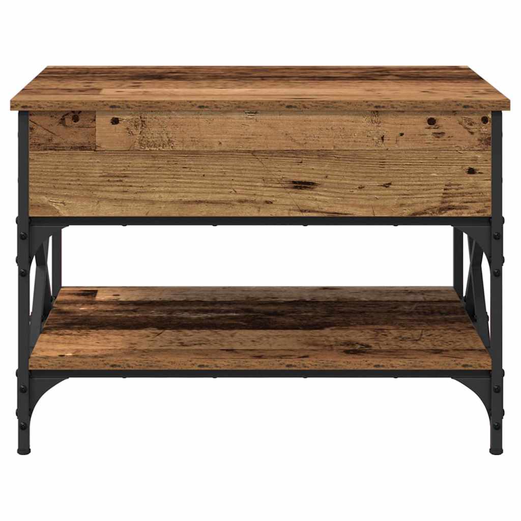 Salontafel Oud Hout 70x50x50cm Bewerkt hout is nu te koop bij PeponiXL, paradijselijk wonen!
