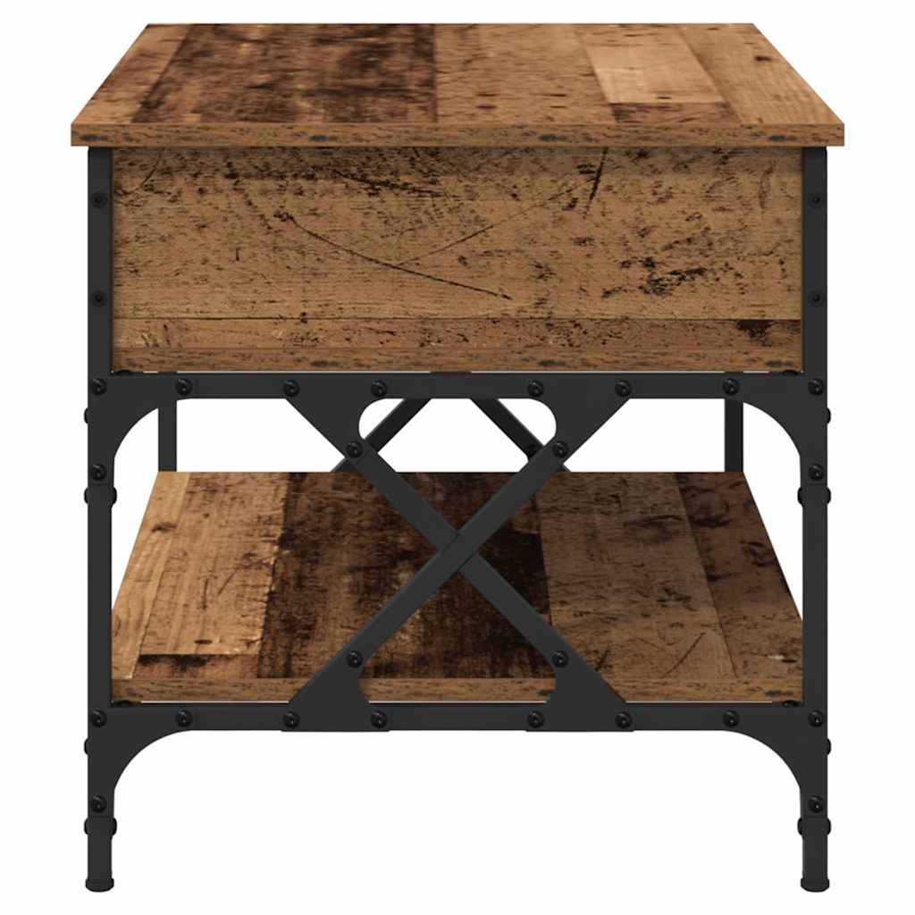 Salontafel Oud Hout 70x50x50cm Bewerkt hout is nu te koop bij PeponiXL, paradijselijk wonen!