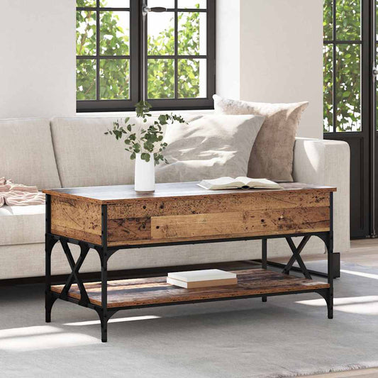 Salontafel Oud Hout 100 x 50 x 50 cm Bewerkt hout is nu te koop bij PeponiXL, paradijselijk wonen!