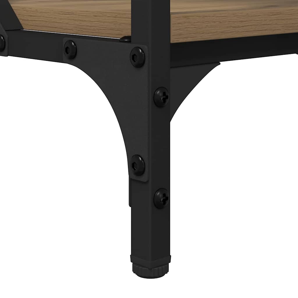 Salontafel Artisan Eiken 100 x 50 x 50 cm Bewerkt hout is nu te koop bij PeponiXL, paradijselijk wonen!