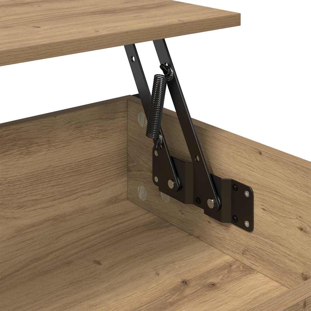 Salontafel Artisan Eiken 100 x 50 x 50 cm Bewerkt hout is nu te koop bij PeponiXL, paradijselijk wonen!