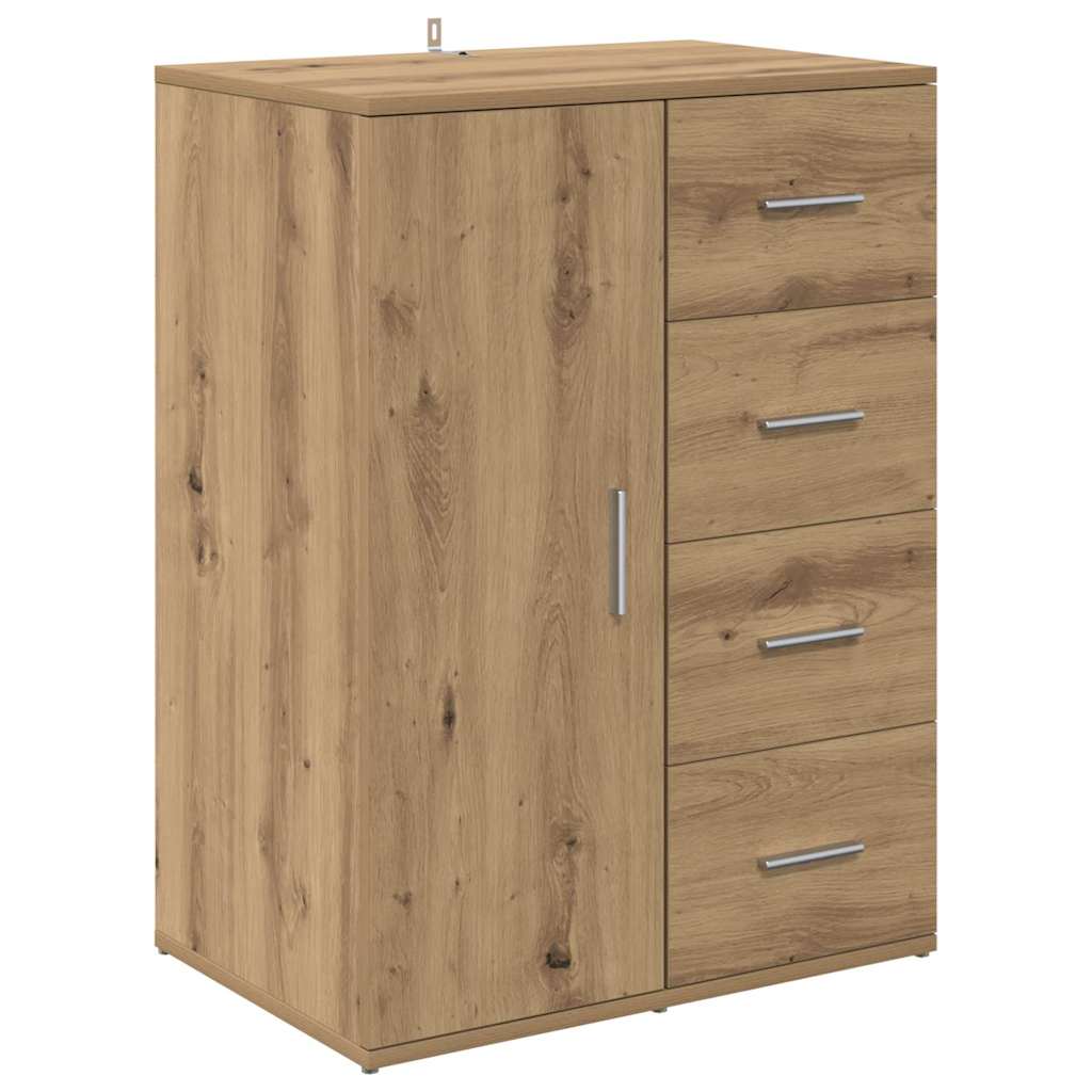 Dressoir met lade Artisan Eiken 59 x 39 x 80 cm Bewerkt hout is nu te koop bij PeponiXL, paradijselijk wonen!