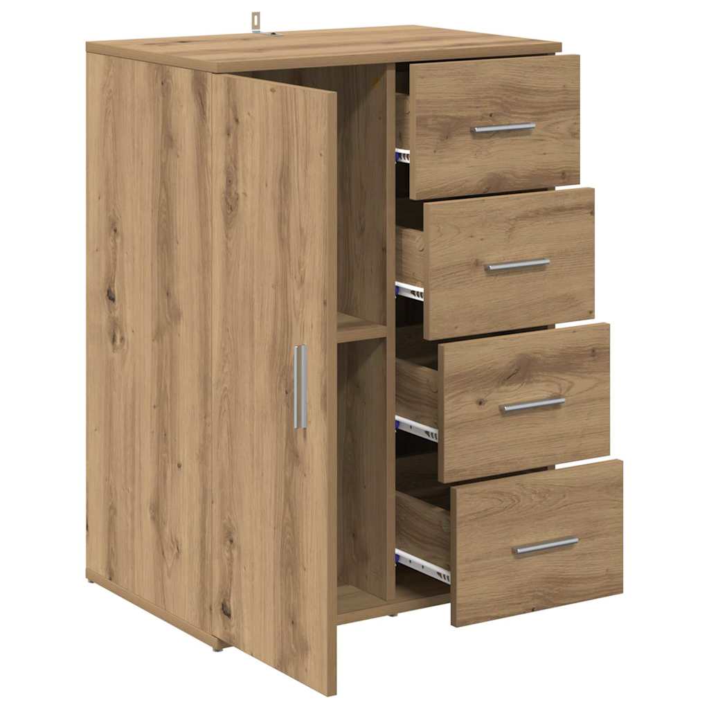 Dressoir met lade Artisan Eiken 59 x 39 x 80 cm Bewerkt hout is nu te koop bij PeponiXL, paradijselijk wonen!