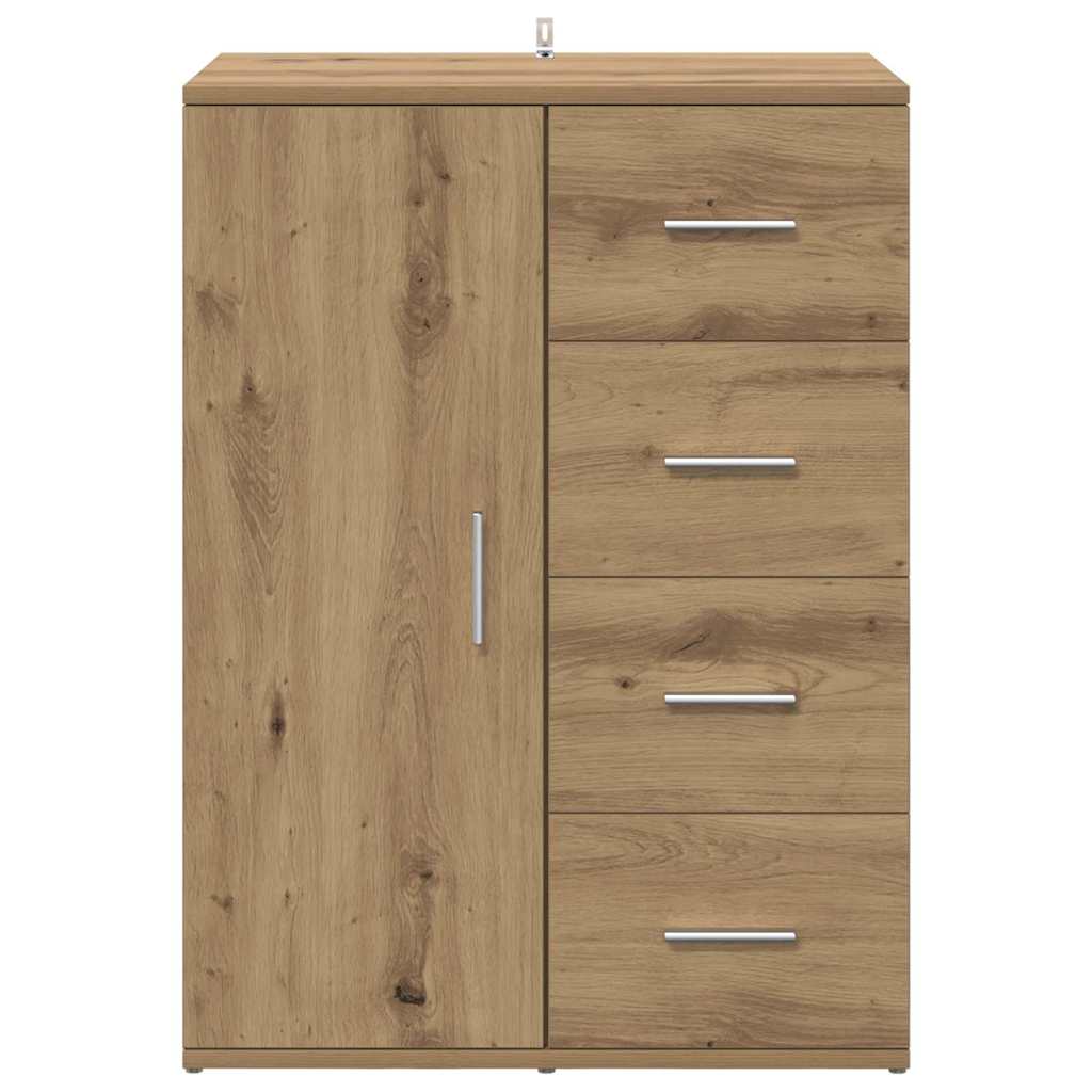 Dressoir met lade Artisan Eiken 59 x 39 x 80 cm Bewerkt hout is nu te koop bij PeponiXL, paradijselijk wonen!