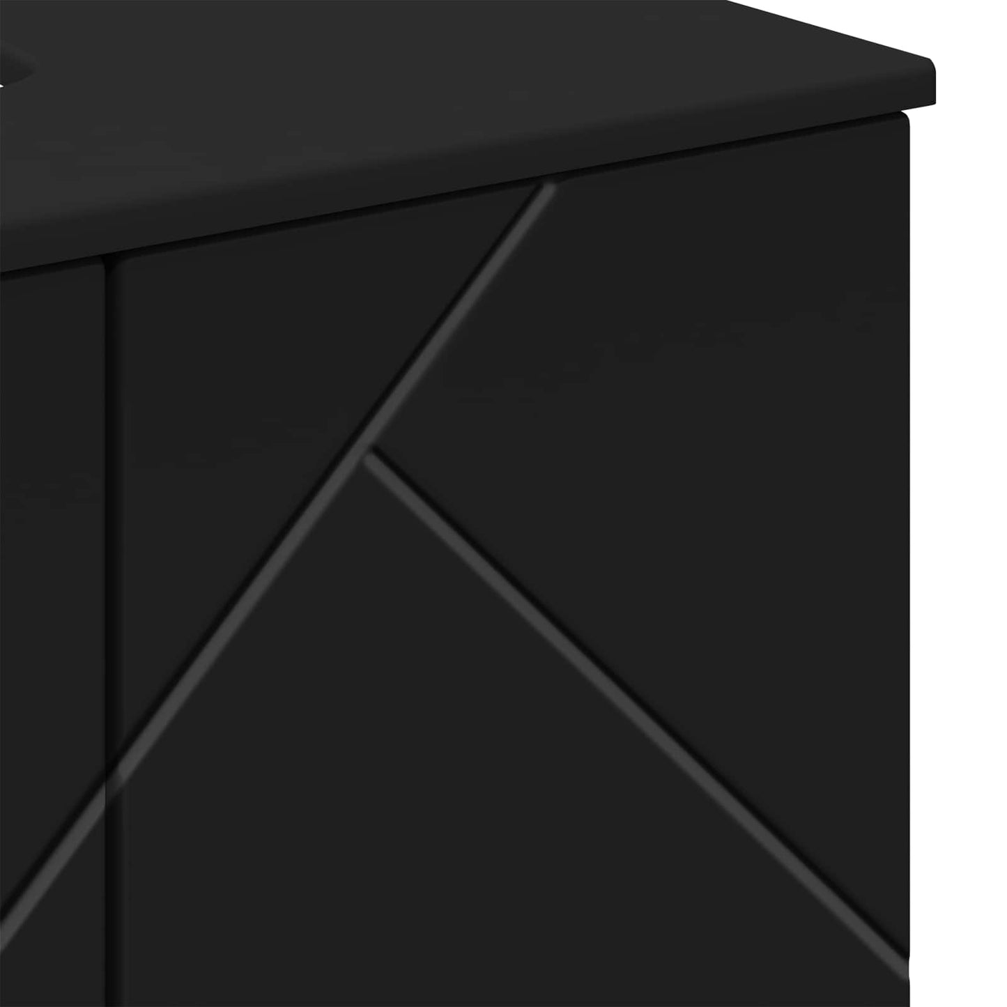 Badkamer Kast Zwart 61 x 35 x 64 cm Bewerkt hout & Metaal is nu te koop bij PeponiXL, paradijselijk wonen!