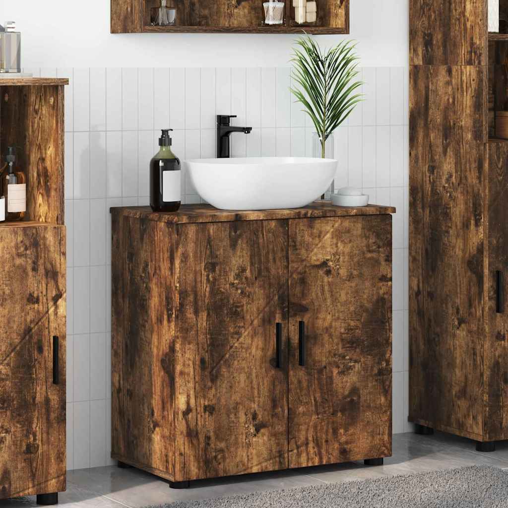 Badkamer Kast met opslag Gerookt eiken 61 x 35 x 64 cm is nu te koop bij PeponiXL, paradijselijk wonen!