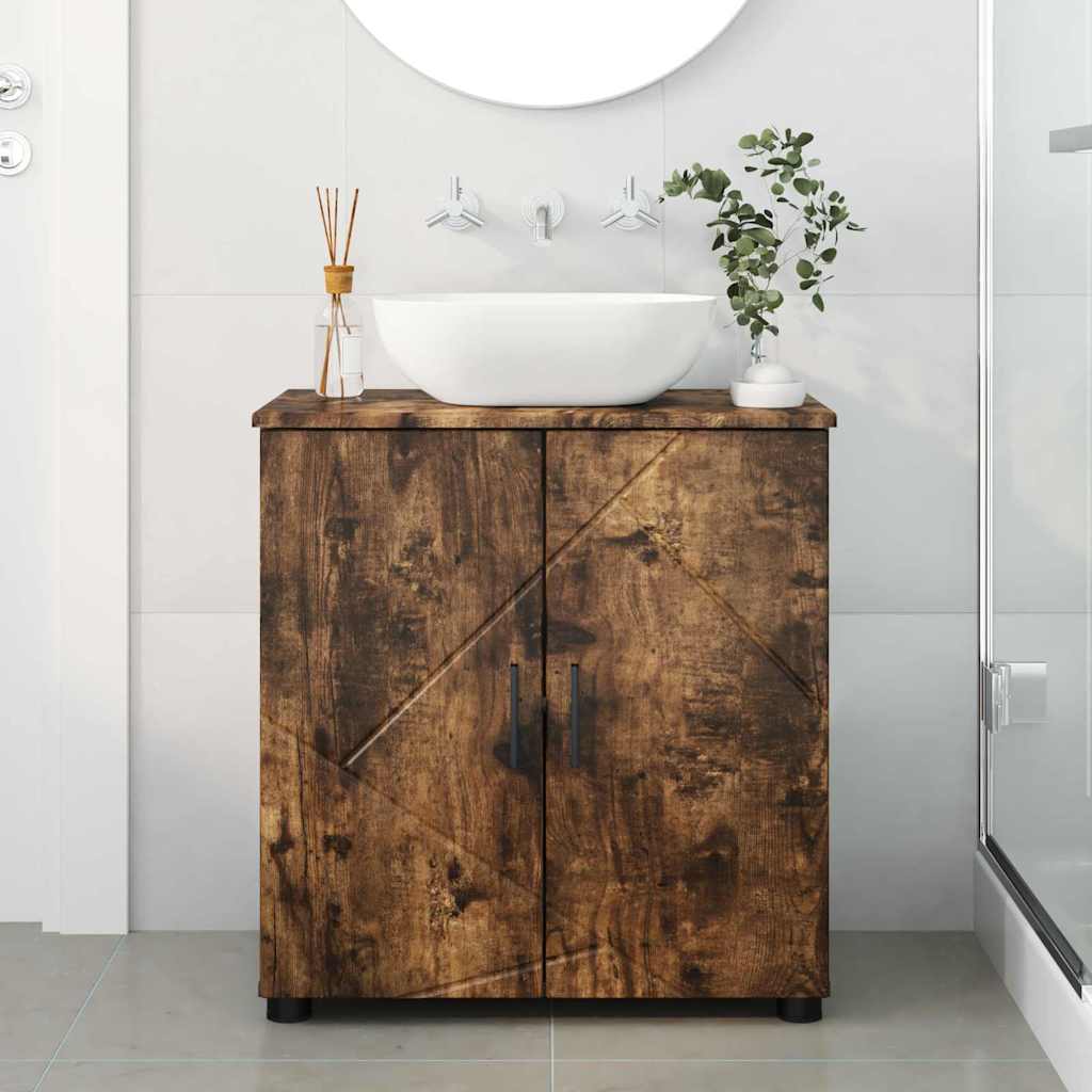 Badkamer Kast met opslag Gerookt eiken 61 x 35 x 64 cm is nu te koop bij PeponiXL, paradijselijk wonen!
