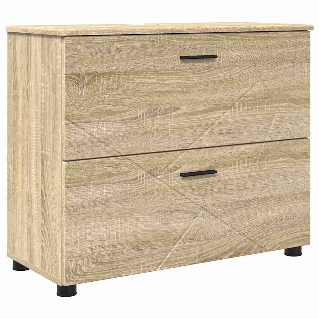 Badkamer Kast met lade Sonoma Eiken 76,5 x 35 x 64 cm is nu te koop bij PeponiXL, paradijselijk wonen!