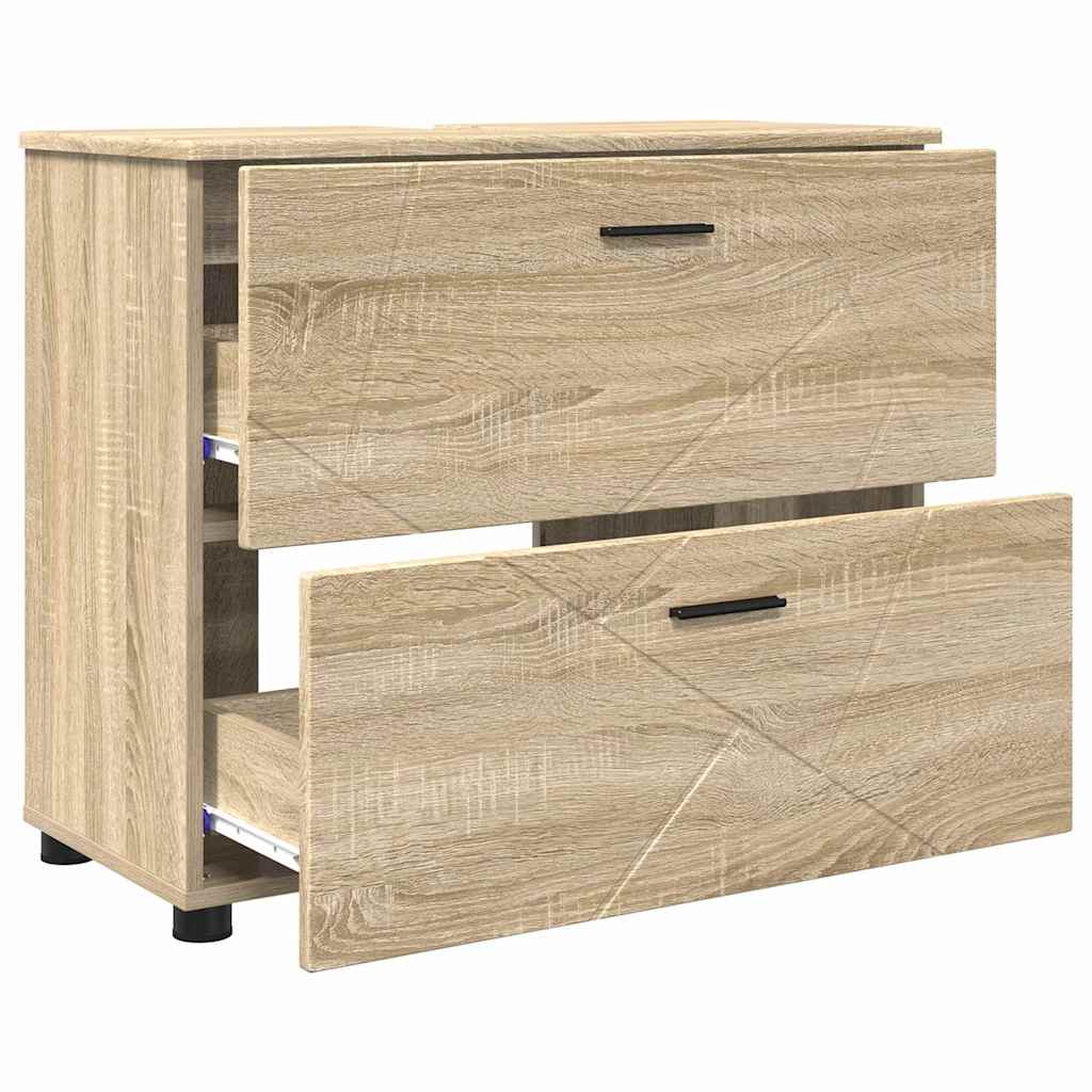 Badkamer Kast met lade Sonoma Eiken 76,5 x 35 x 64 cm is nu te koop bij PeponiXL, paradijselijk wonen!