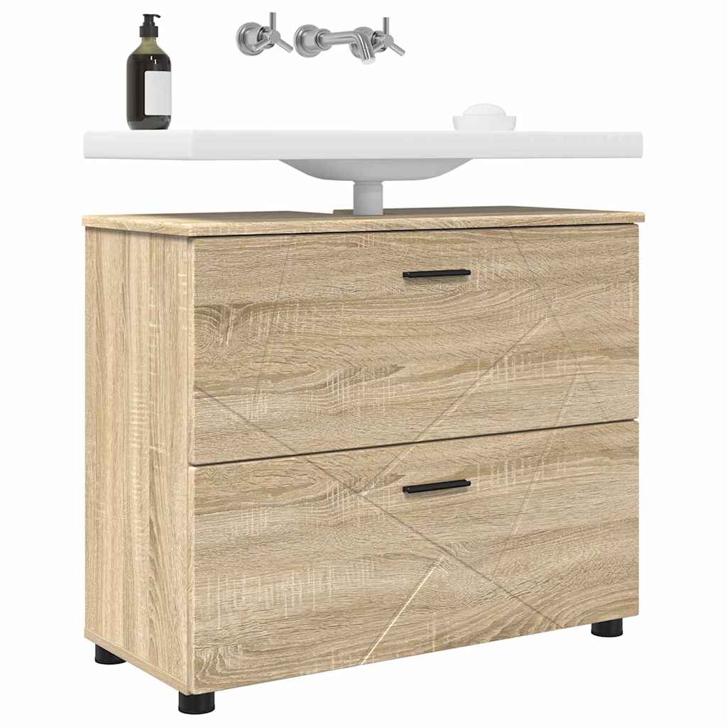 Badkamer Kast met lade Sonoma Eiken 76,5 x 35 x 64 cm is nu te koop bij PeponiXL, paradijselijk wonen!