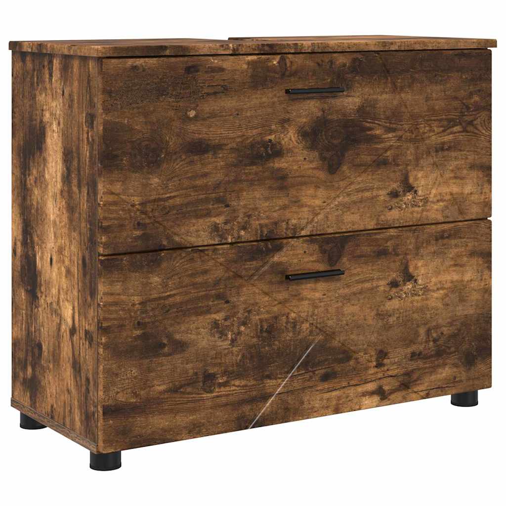 Badkamer Kast met lade Gerookt eiken 76,5 x 35 x 64 cm is nu te koop bij PeponiXL, paradijselijk wonen!