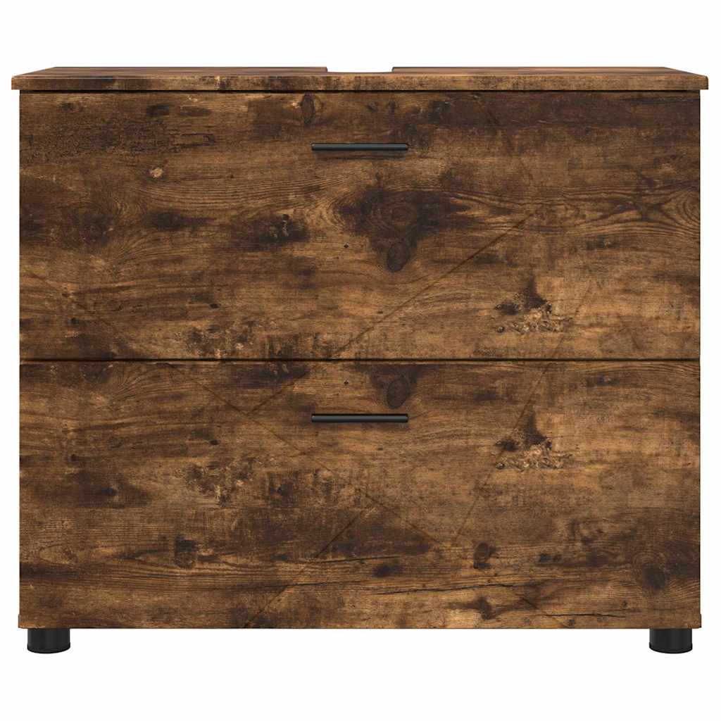 Badkamer Kast met lade Gerookt eiken 76,5 x 35 x 64 cm is nu te koop bij PeponiXL, paradijselijk wonen!