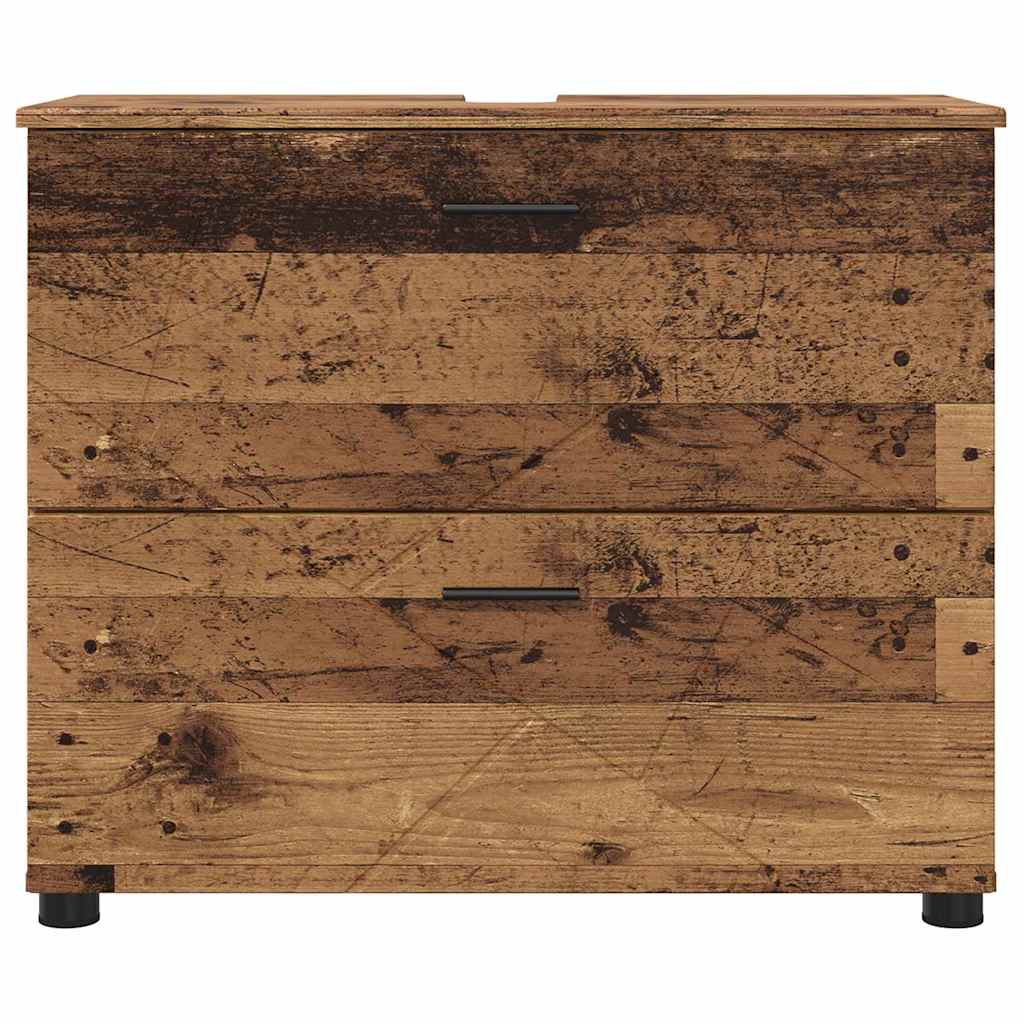 Badkamer Kast Oud Hout 76,5 x 35 x 64 cm Bewerkt hout & Metaal is nu te koop bij PeponiXL, paradijselijk wonen!