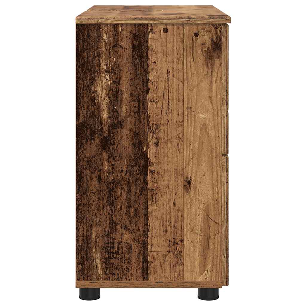 Badkamer Kast Oud Hout 76,5 x 35 x 64 cm Bewerkt hout & Metaal is nu te koop bij PeponiXL, paradijselijk wonen!