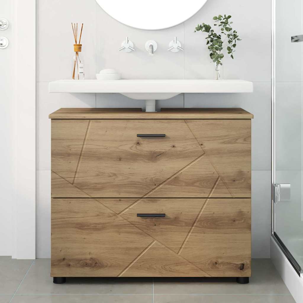Badkamer Kast met lade Artisan Eiken 76,5 x 35 x 64 cm is nu te koop bij PeponiXL, paradijselijk wonen!