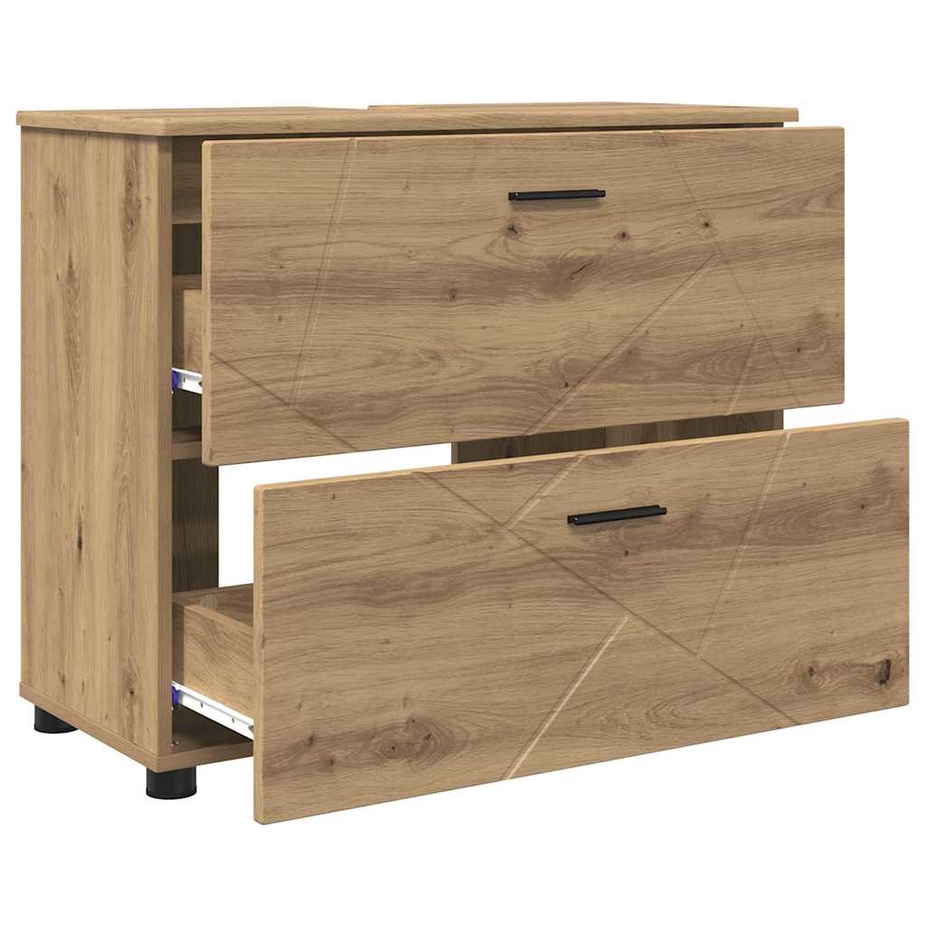 Badkamer Kast met lade Artisan Eiken 76,5 x 35 x 64 cm is nu te koop bij PeponiXL, paradijselijk wonen!