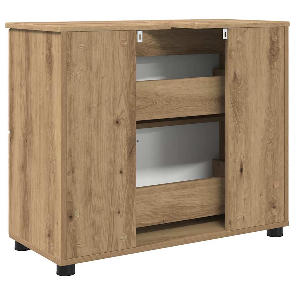 Badkamer Kast met lade Artisan Eiken 76,5 x 35 x 64 cm is nu te koop bij PeponiXL, paradijselijk wonen!