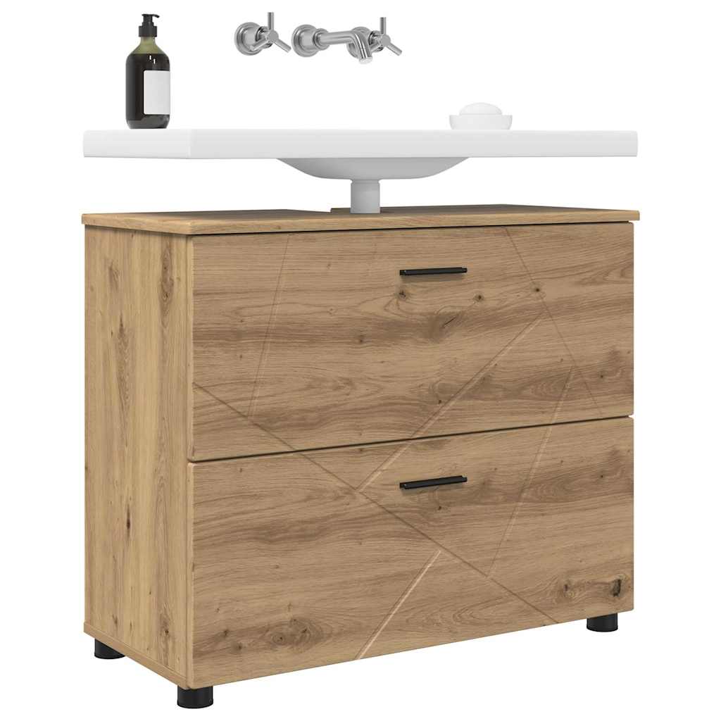 Badkamer Kast met lade Artisan Eiken 76,5 x 35 x 64 cm is nu te koop bij PeponiXL, paradijselijk wonen!