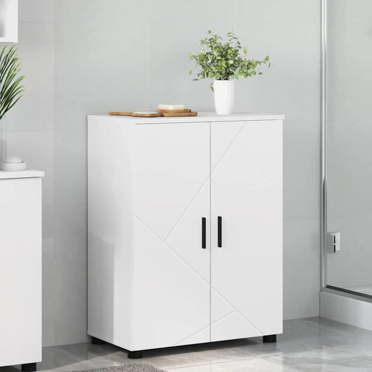 Badkamer Kast Wit 60 x 35 x 80 cm Bewerkt hout & Metaal is nu te koop bij PeponiXL, paradijselijk wonen!