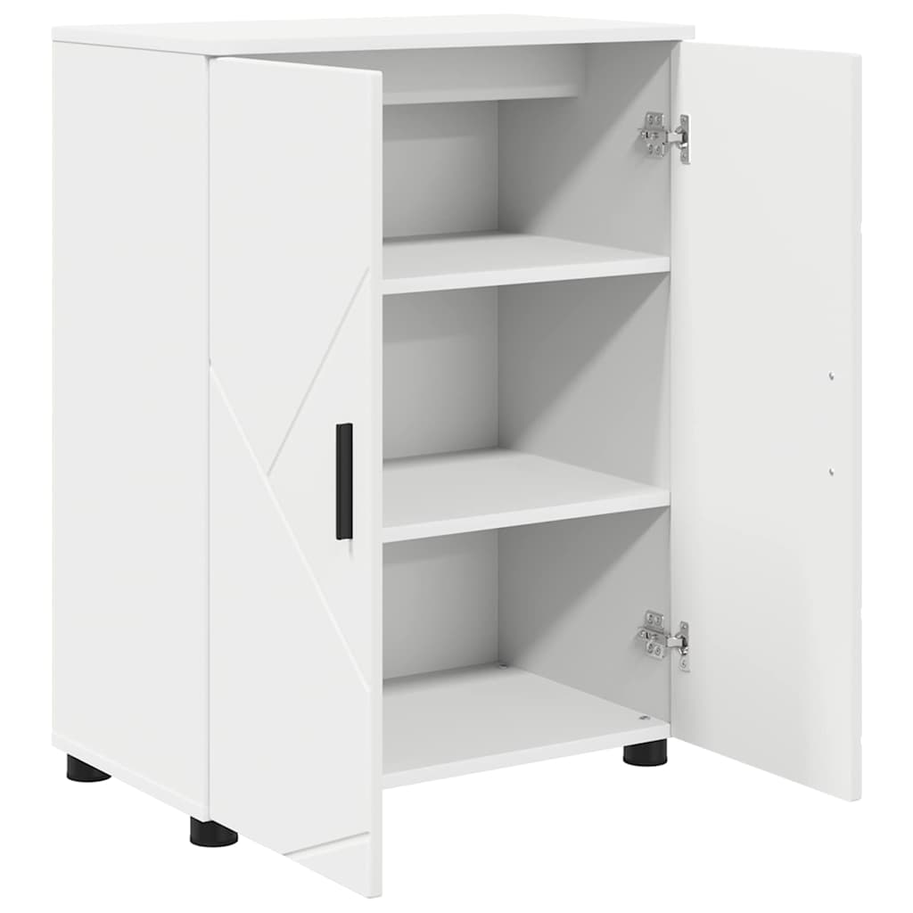 Badkamer Kast Wit 60 x 35 x 80 cm Bewerkt hout & Metaal is nu te koop bij PeponiXL, paradijselijk wonen!