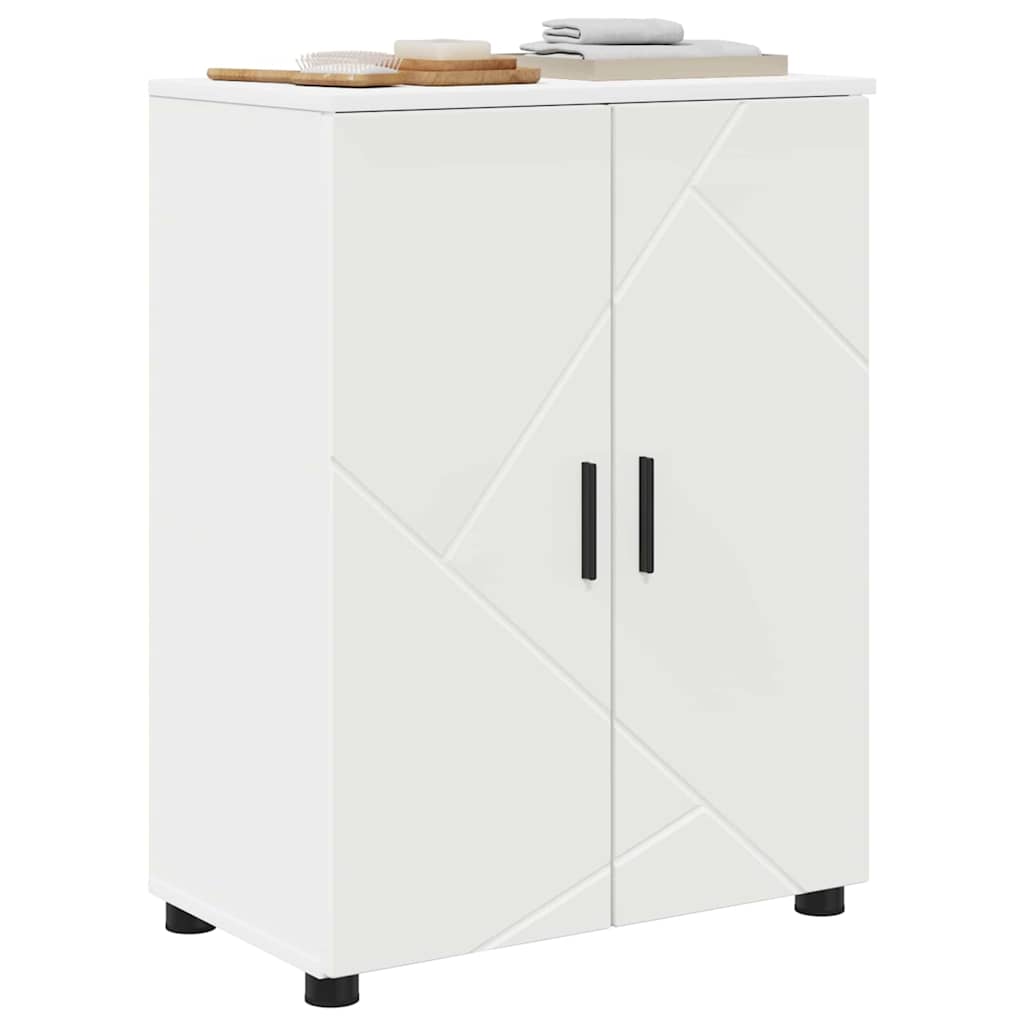 Badkamer Kast Wit 60 x 35 x 80 cm Bewerkt hout & Metaal is nu te koop bij PeponiXL, paradijselijk wonen!