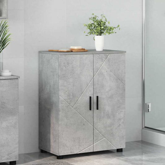 Badkamer Kast Beton Grijs 60 x 35 x 80 cm Bewerkt hout & Metaal is nu te koop bij PeponiXL, paradijselijk wonen!