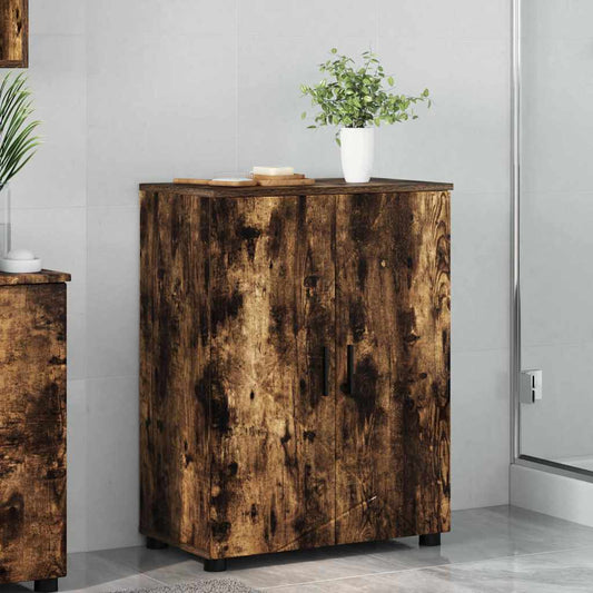 Badkamer Kast met opslag Gerookt eiken 60 x 35 x 80 cm is nu te koop bij PeponiXL, paradijselijk wonen!