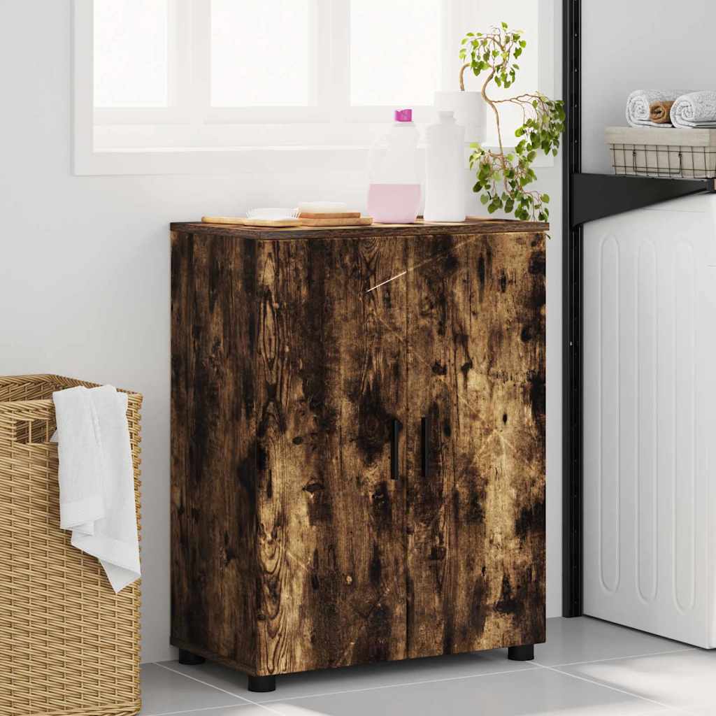 Badkamer Kast met opslag Gerookt eiken 60 x 35 x 80 cm is nu te koop bij PeponiXL, paradijselijk wonen!