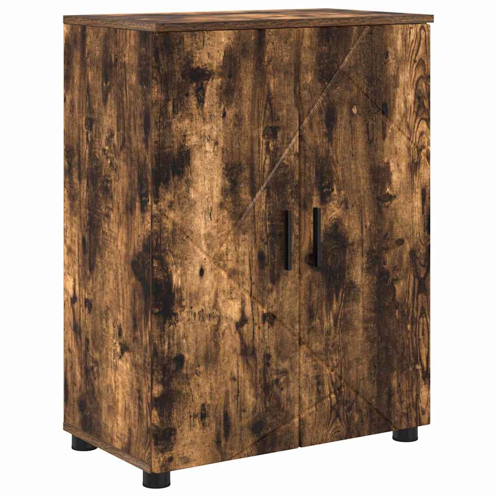Badkamer Kast met opslag Gerookt eiken 60 x 35 x 80 cm is nu te koop bij PeponiXL, paradijselijk wonen!