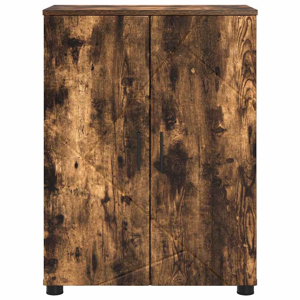 Badkamer Kast met opslag Gerookt eiken 60 x 35 x 80 cm is nu te koop bij PeponiXL, paradijselijk wonen!