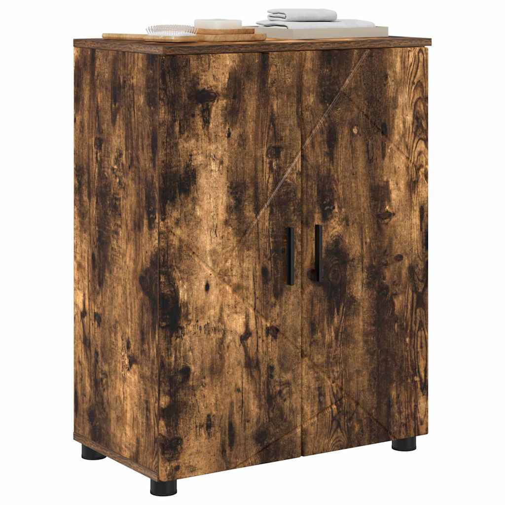 Badkamer Kast met opslag Gerookt eiken 60 x 35 x 80 cm is nu te koop bij PeponiXL, paradijselijk wonen!