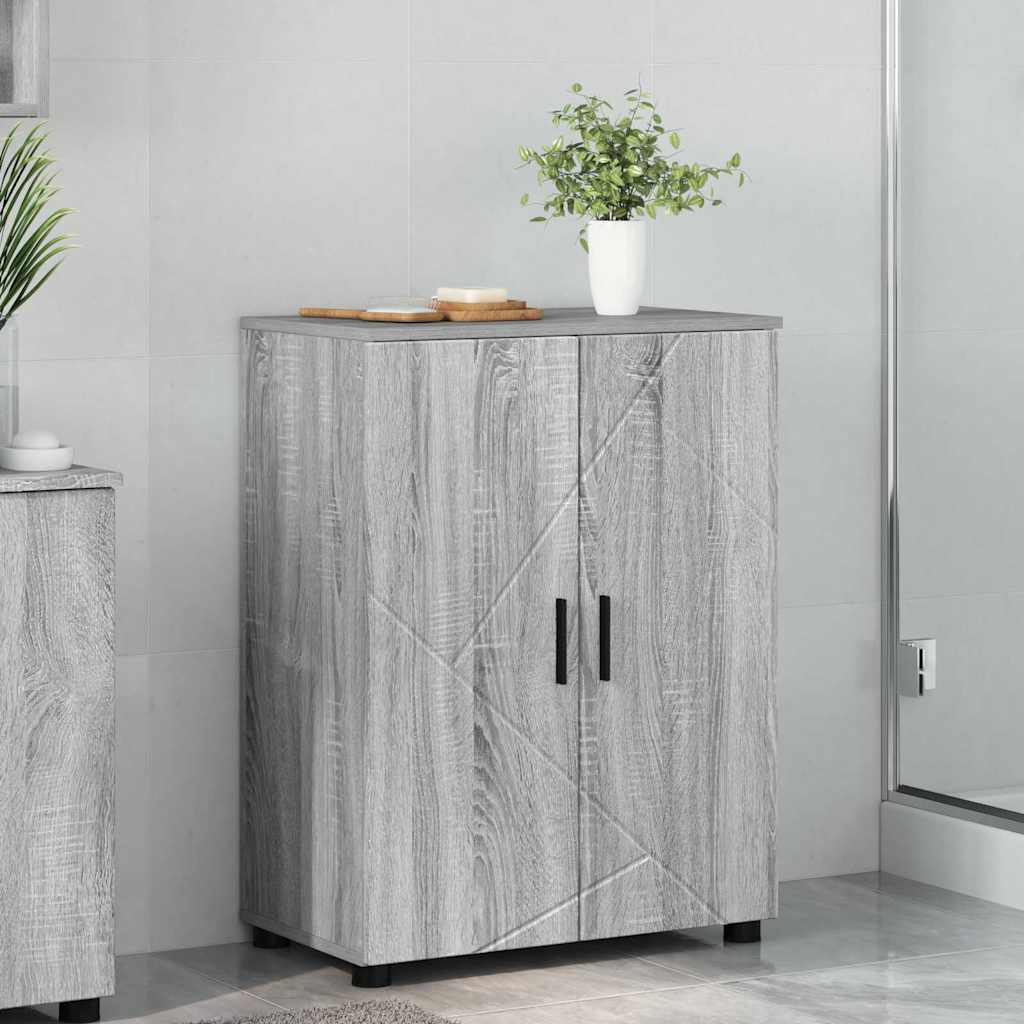 Badkamer Kast met opslag Grijs Sonoma 60 x 35 x 80 cm is nu te koop bij PeponiXL, paradijselijk wonen!