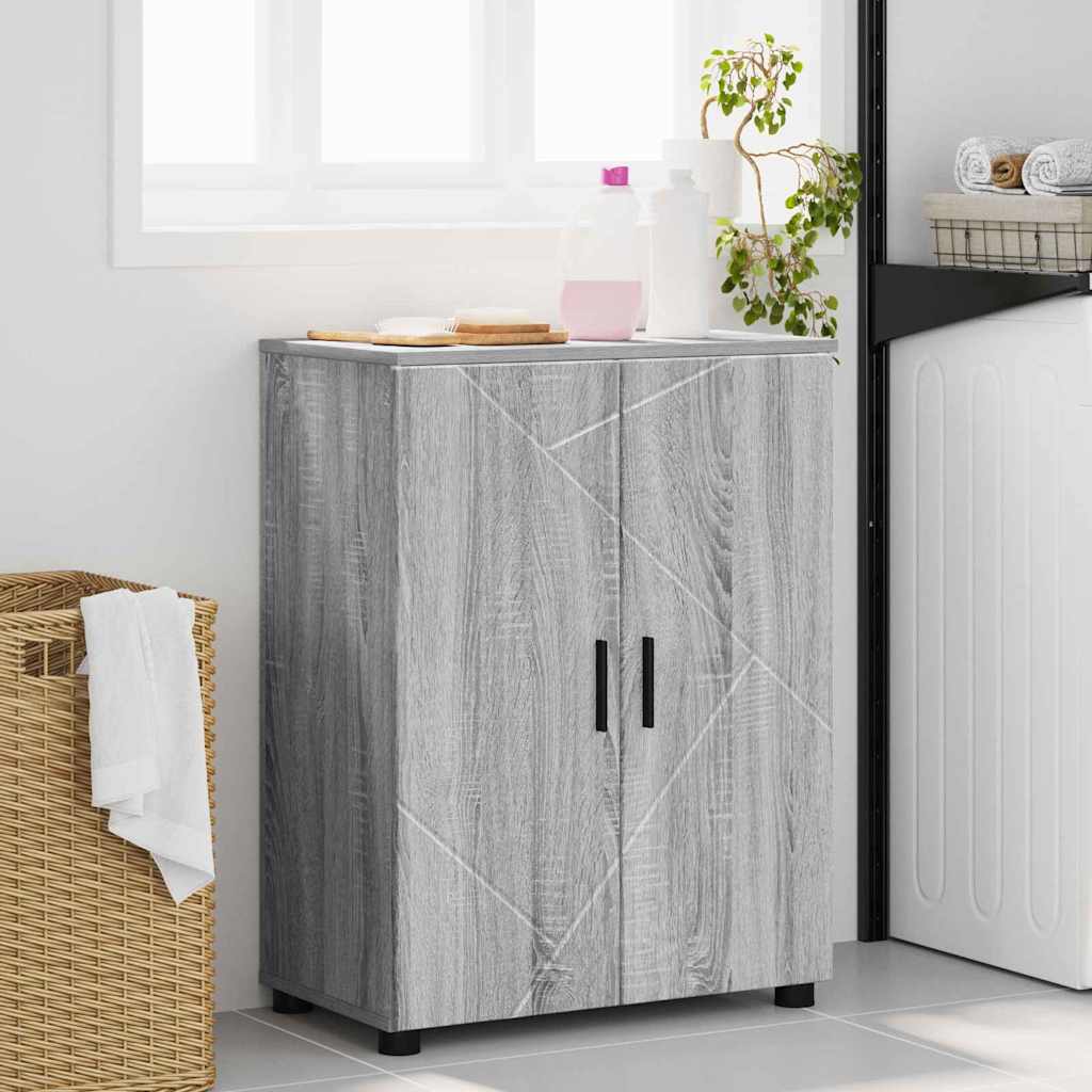 Badkamer Kast met opslag Grijs Sonoma 60 x 35 x 80 cm is nu te koop bij PeponiXL, paradijselijk wonen!