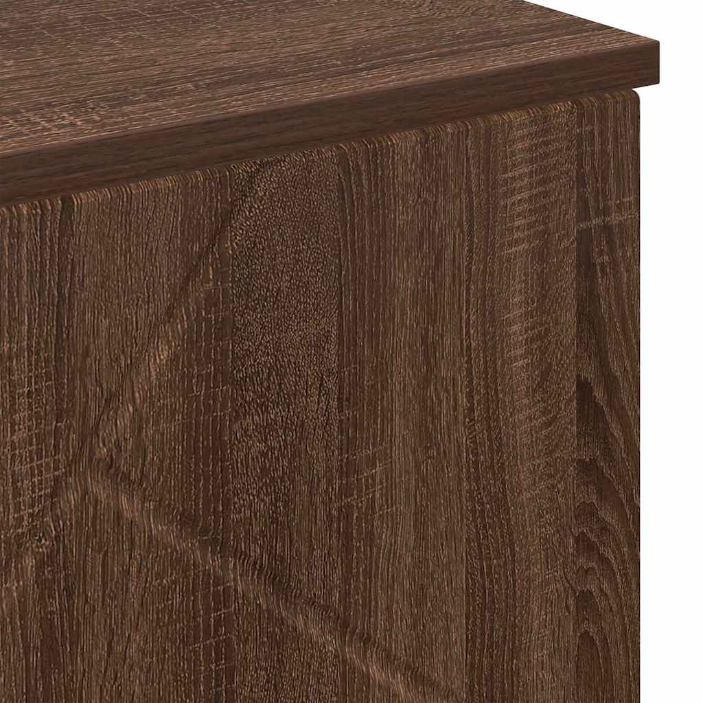 Badkamer Kast Bruin Eiken 60 x 35 x 80 cm Bewerkt hout & Metaal is nu te koop bij PeponiXL, paradijselijk wonen!