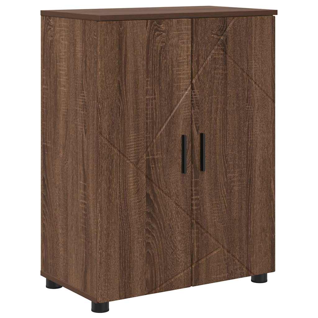 Badkamer Kast Bruin Eiken 60 x 35 x 80 cm Bewerkt hout & Metaal is nu te koop bij PeponiXL, paradijselijk wonen!