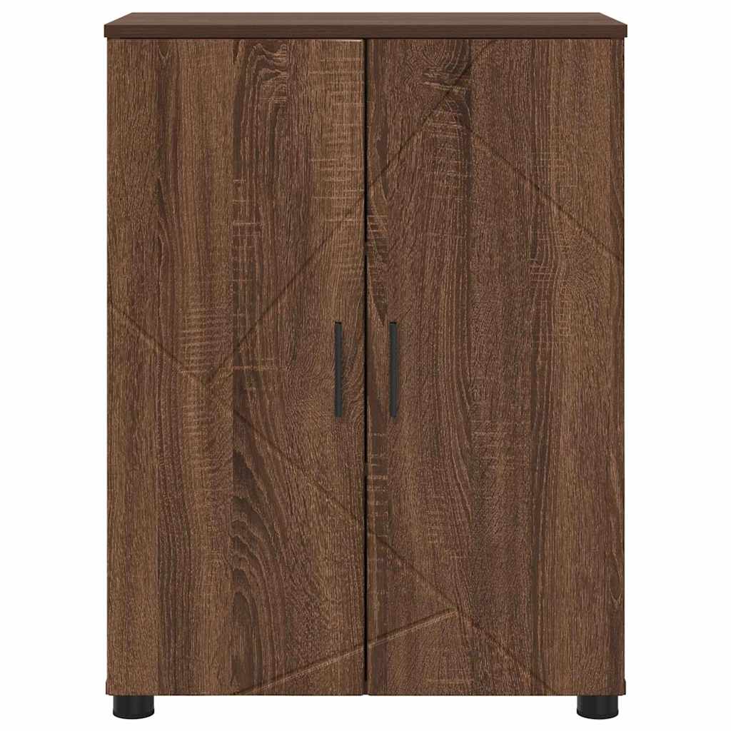 Badkamer Kast Bruin Eiken 60 x 35 x 80 cm Bewerkt hout & Metaal is nu te koop bij PeponiXL, paradijselijk wonen!