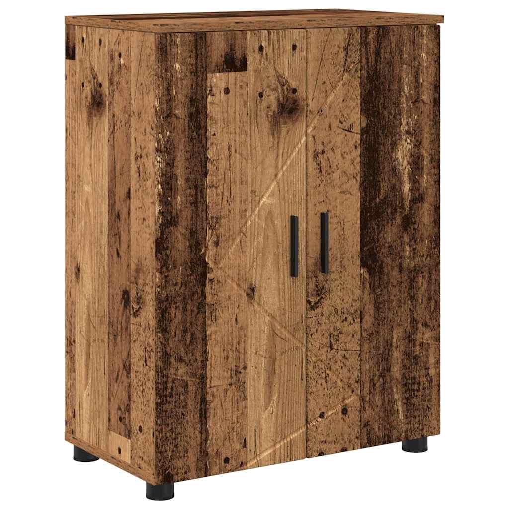 Badkamer Kast Oud Hout 60 x 35 x 80 cm Bewerkt hout & Metaal is nu te koop bij PeponiXL, paradijselijk wonen!
