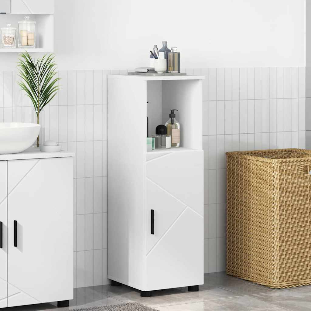 Badkamer Kast Wit 30 x 35 x 95 cm Bewerkt hout & Metaal is nu te koop bij PeponiXL, paradijselijk wonen!